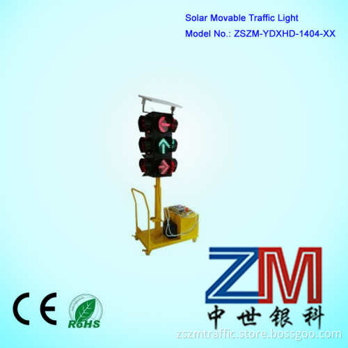 Four-side Solar Movable Traffic Light